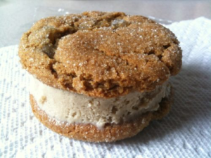 Coffee and Ginger Ice Cream Sandwich