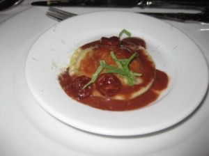 Duck Confit Ravioli with Port and Sun-dried Cherry Sauce