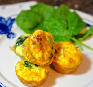 Spinach Bacon Egg Muffins