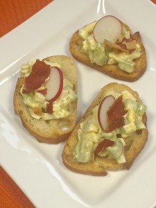 Egg Salad with Avocado on Baguette
