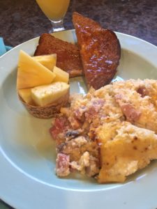 Ham, Mushroom, and Grits Breakfast Casserole