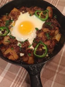 Beef Hash and Eggs