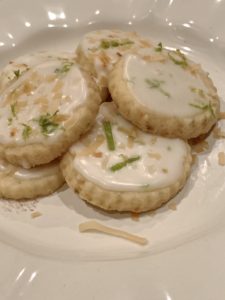 Toasted Coconut and Lime Shortbread Cookie