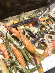 Roasted Rainbow Carrots and Green Beans