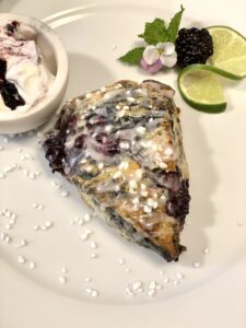 Blackberry Lime Scones with Blackberry Whip