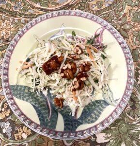 Summer Coleslaw with Apple and Peanuts