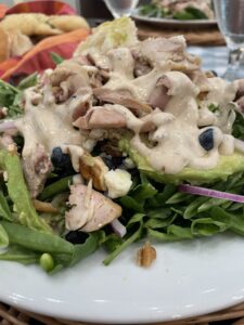 Spinach, Chicken and Blueberry Salad with a Touch of BBQ